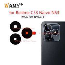 WAMY Rear Back Camera Glass Lens Replacement For Oppo Realme C53 Narzo N53 RMX3760 RMX3761 With Sticker