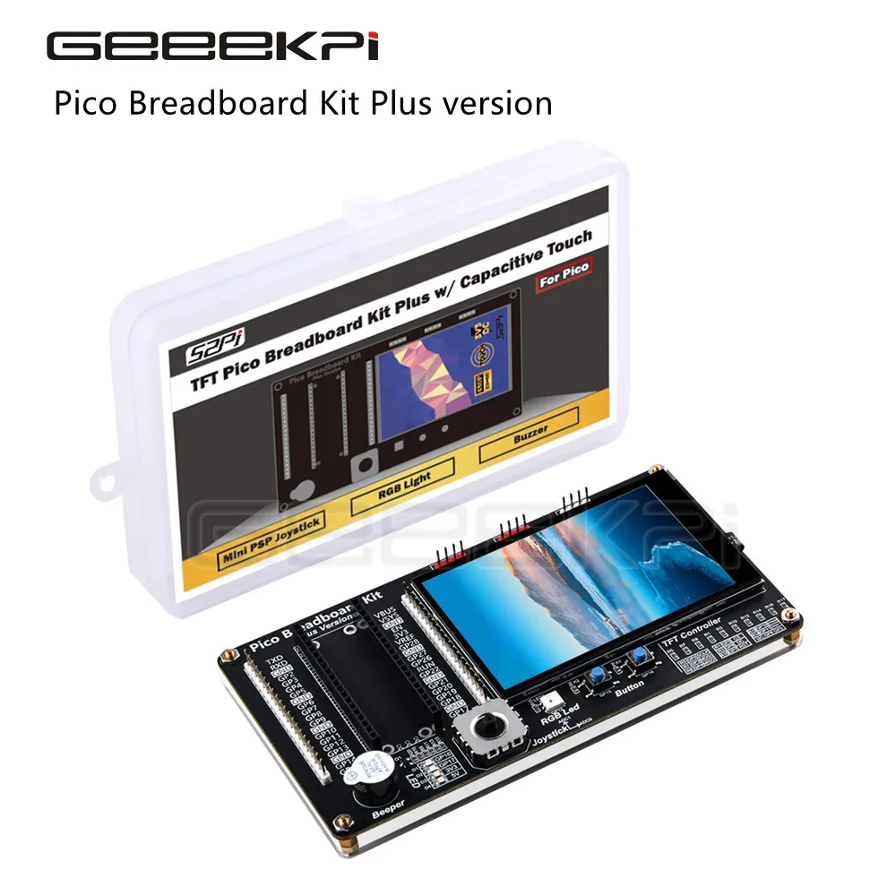 Geeekpi-ラズベリーピピコブレッドボードキット,3.5インチのタッチスクリーンディスプレイ,LEDインジケーター,w 2 plus