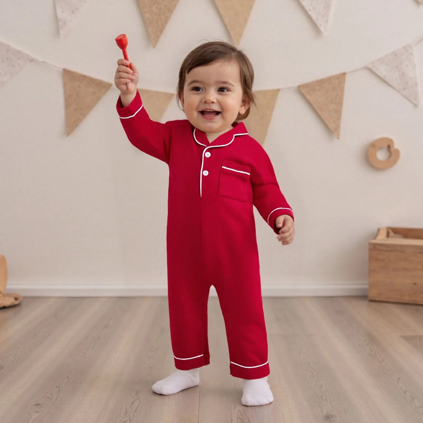 

Infant Baby Clothing Girls Romper Solid Color Lapel V Neck/Doll Collar Long Sleeve Jumpsuit Newborn Clothes