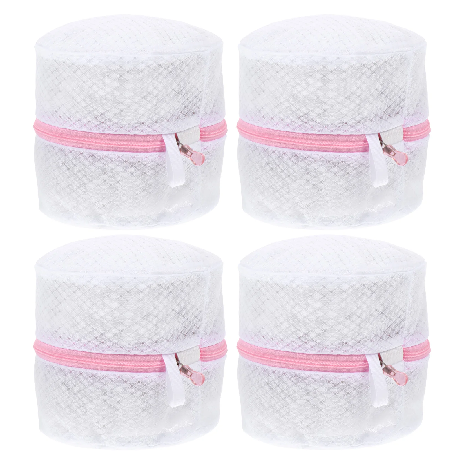 

4pcs Bra Washing Bag Polyester Mesh Laundry for Lingerie Underwear Foldable Travel Storage Soft Zip Closure Dirty