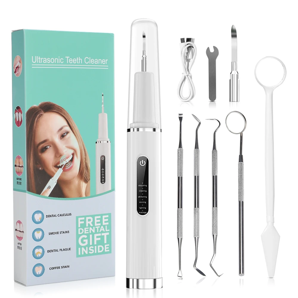 Ultrasonic Dental Calculus Remover Teeth Plaque Scaler Tartar Eliminator Stains Cleaner Electric Dental Whitening Oral Tools