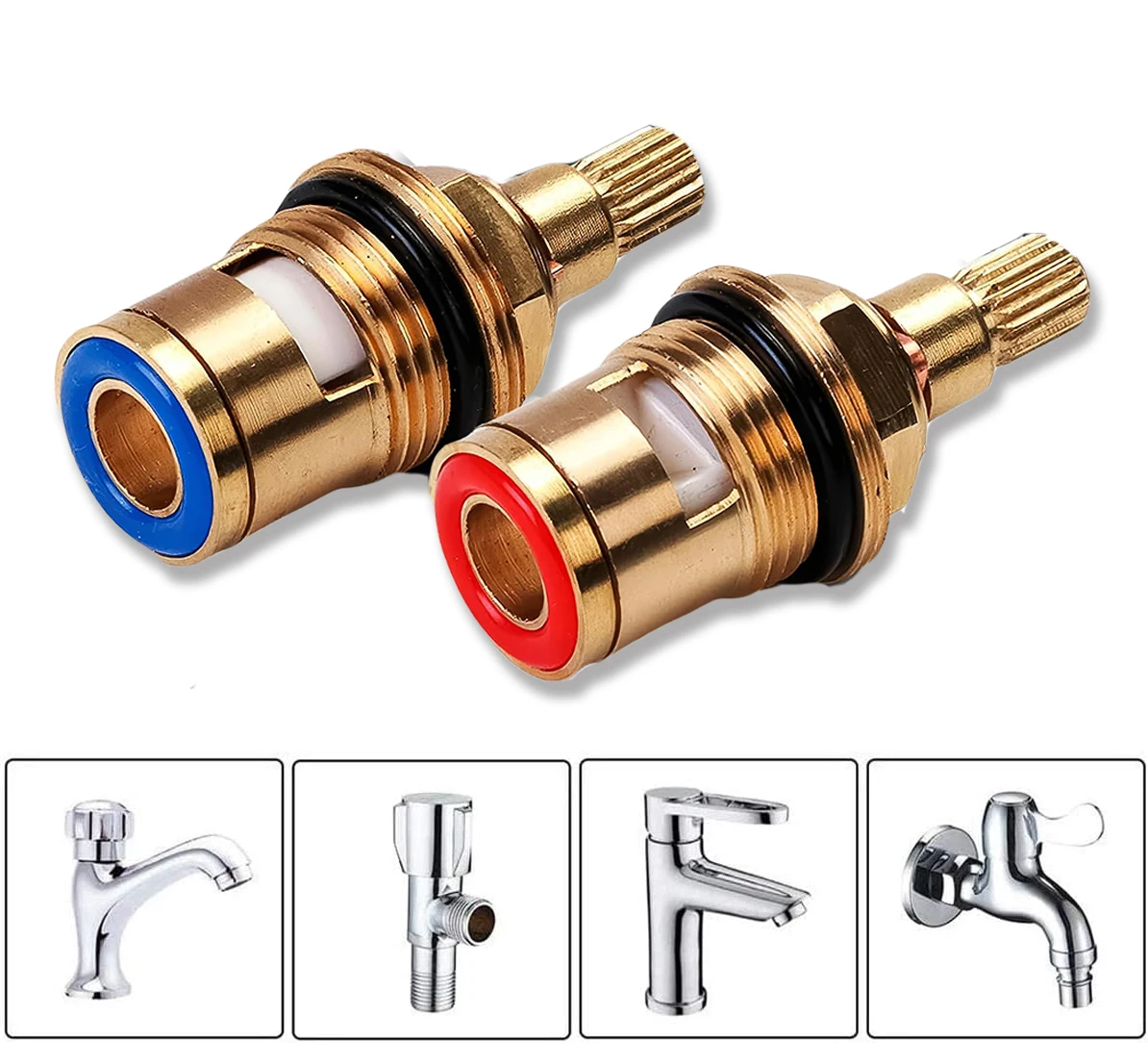 

Универсальные сменные краны, 1/2 шт., латунный керамический дисковый картридж, внутренний смеситель для ванной комнаты, по часовой стрелке или по часовой стрелке