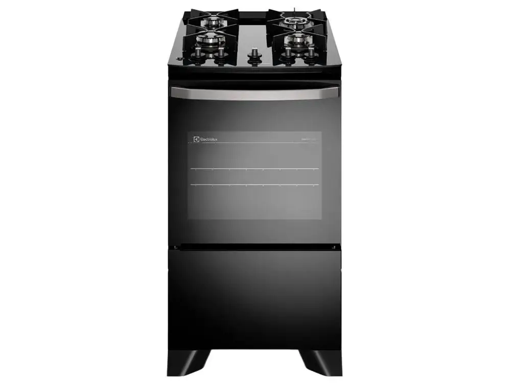 Fogão 4 Bocas Electrolux Preto Efficient FE4GB - Bivolt