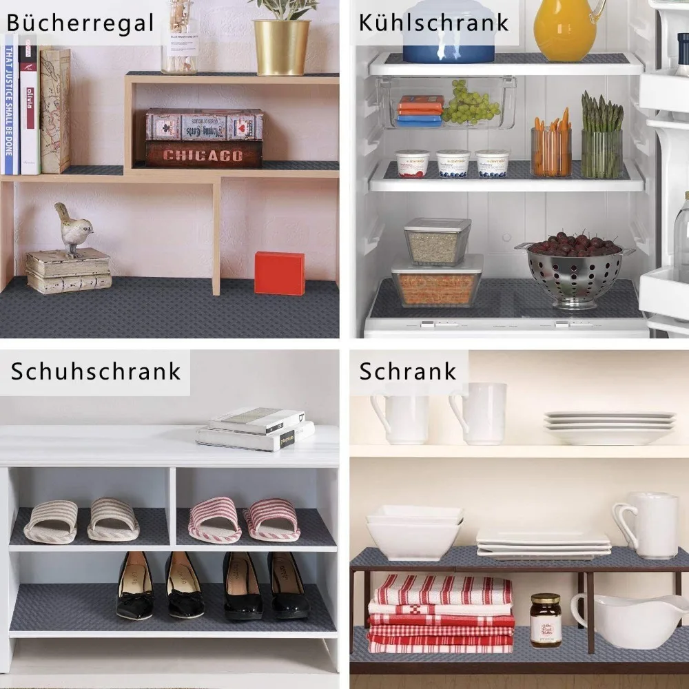 Rutschfeste Regaleinlage, Schubladenmatte, Schrank-Aufbewahrungspad, Küchenschrank-Organizer, wasserdichtes, rutschfestes Tischset für den Esstisch – Detail 8