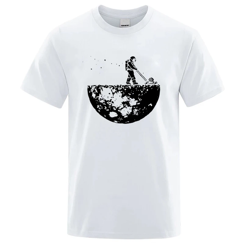Mannen T-shirt Hoge Kwaliteit Grappige Katoenmix Lunar Cleaner Printing Casual Cool Losse O-hals Mannelijke voor MenT-shirt Hip Hop Tees