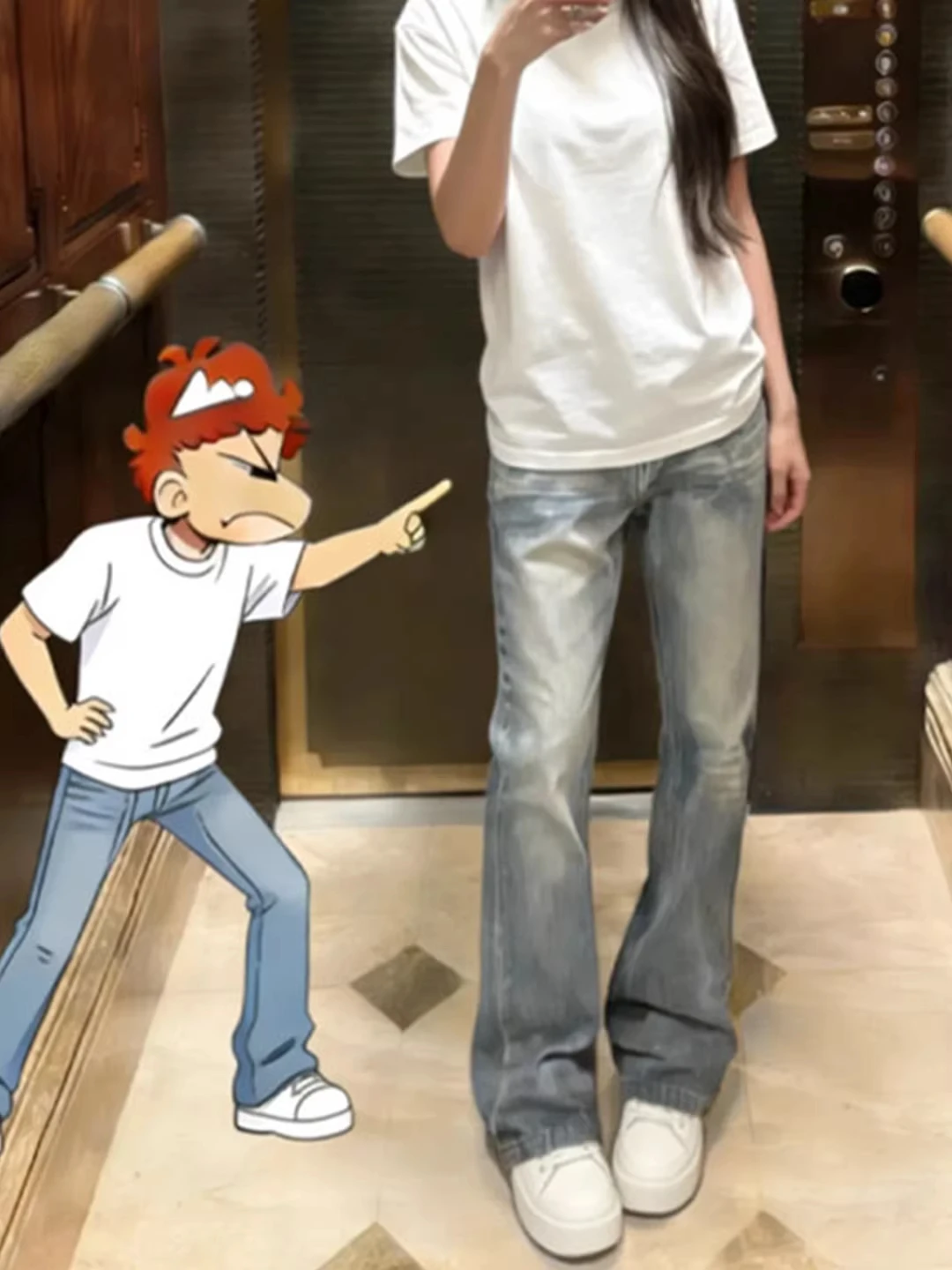 

Мужские джинсы American High Street Vibe из синего бамбукового волокна, прямые, зауженные, удлиненные, с эффектом увеличения роста, расклешенные книзу