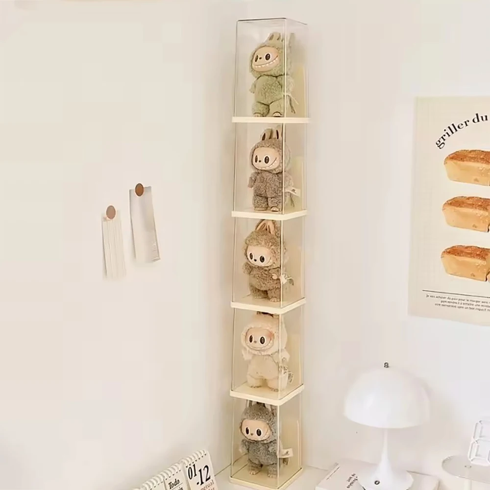18 cm Labubu Dust-proof Display Box Blind Box Display Rack Storage Transparent  Ornament Display Cabinet  Desktop display