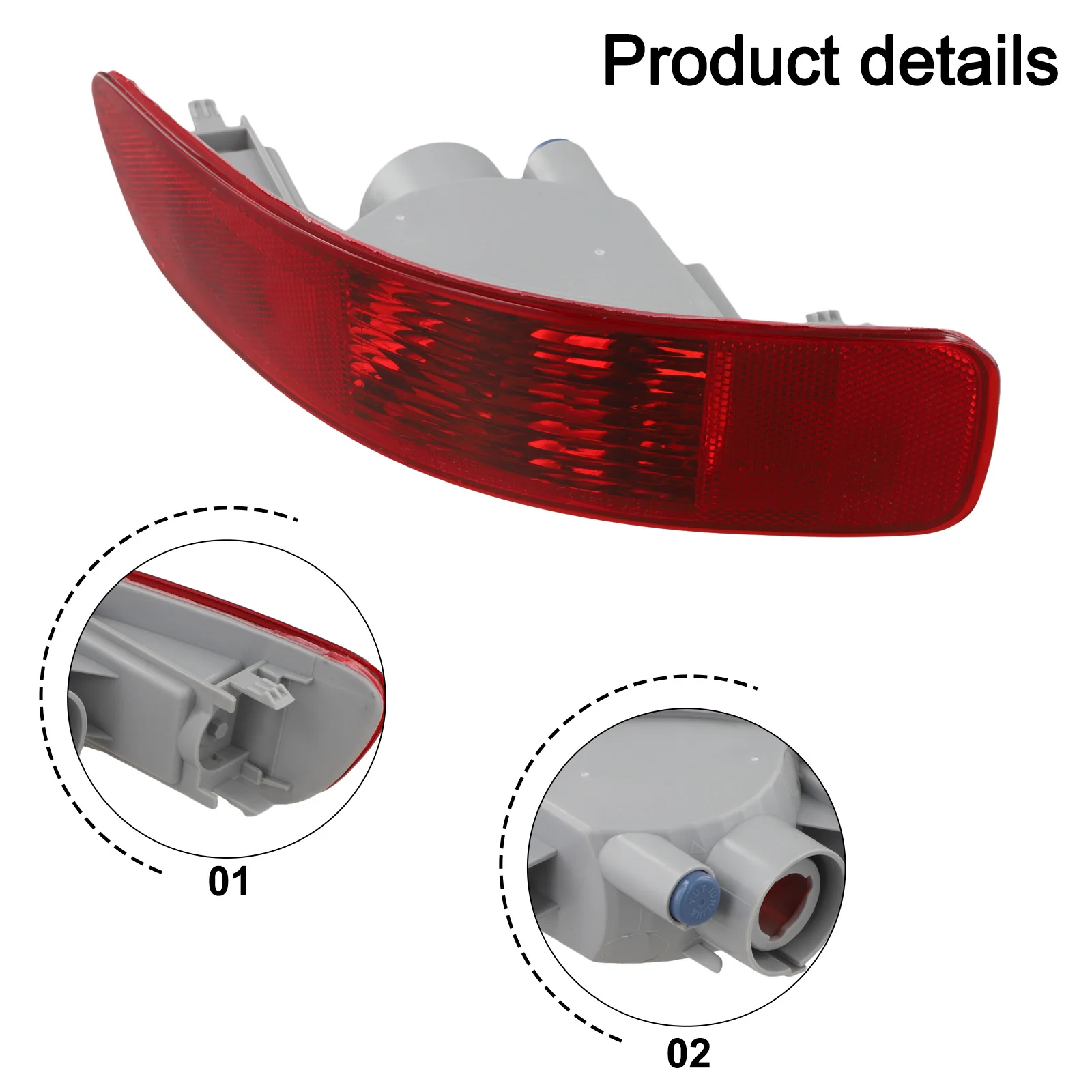 High Reliability Bumper Light Signal Lamp Car Light Fog Light Brand New Condition Easy Installation Design Includes Bulb Hole