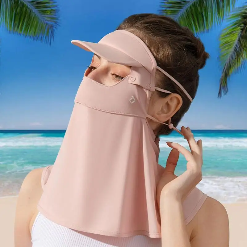 UV osłona na twarz Upf50 chłodząca osłona na szyję dla kobiet letnie niezbędne do wędrówek na kemping piknik rowerowy dla kobiet mężczyzn