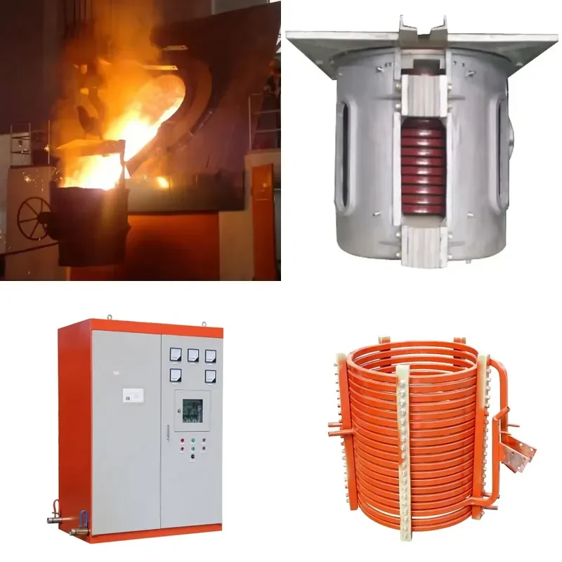 2026 CE 500kg Smelting Cast Iron Metal Induction Furnace Supplier Steel Scrap Furnaces Melting Casting Pig Iron