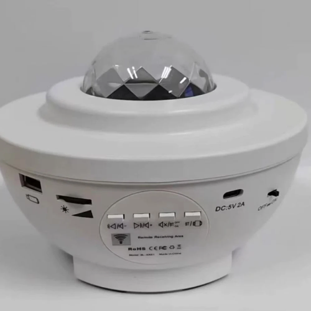 

USB Star Projection Light Bluetooth Music Ambient Light Full Color Water Pattern LED Night Light