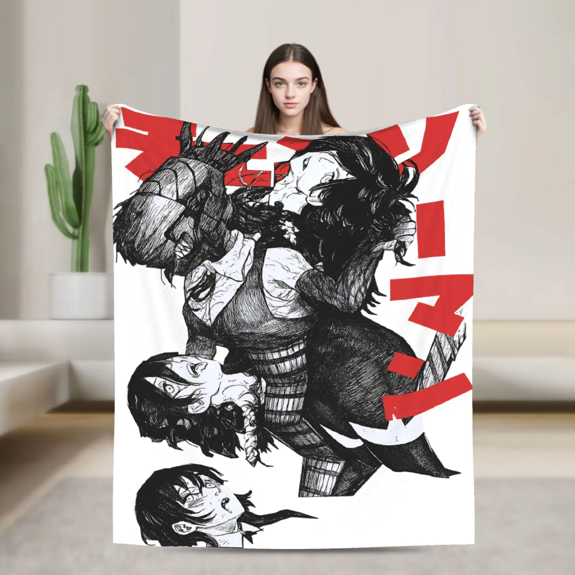 

Anime Chainsaw Man Warm Soft Blanket Kobeni Manga Denji Power Reze Plush Throw Blanket Bedroom Flannel Bedspread Sofa Bed Cover