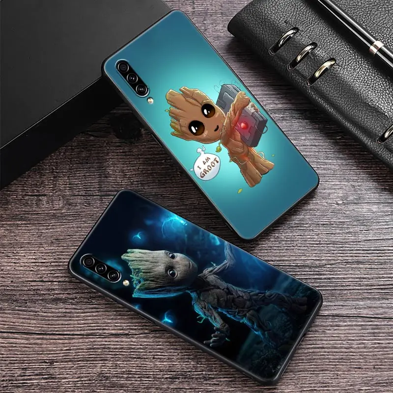 Marvel Groot Phone Case For Samsung Galaxy A30 A30S A50 S A20E A20 A40 A70 A10 Note 9 10 20 Ultra Silicone Back Cover I Am Groot