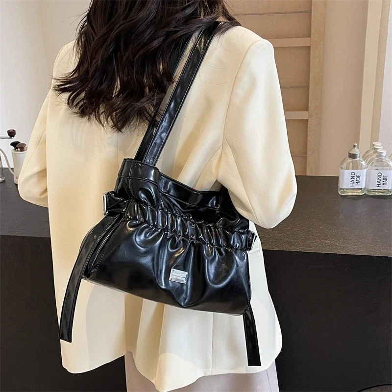 Small Shoulder Bags for Women 2024 Designer Korean Fashion Short Handle Handbags and Purses Trend Solid Color Underarm Bag