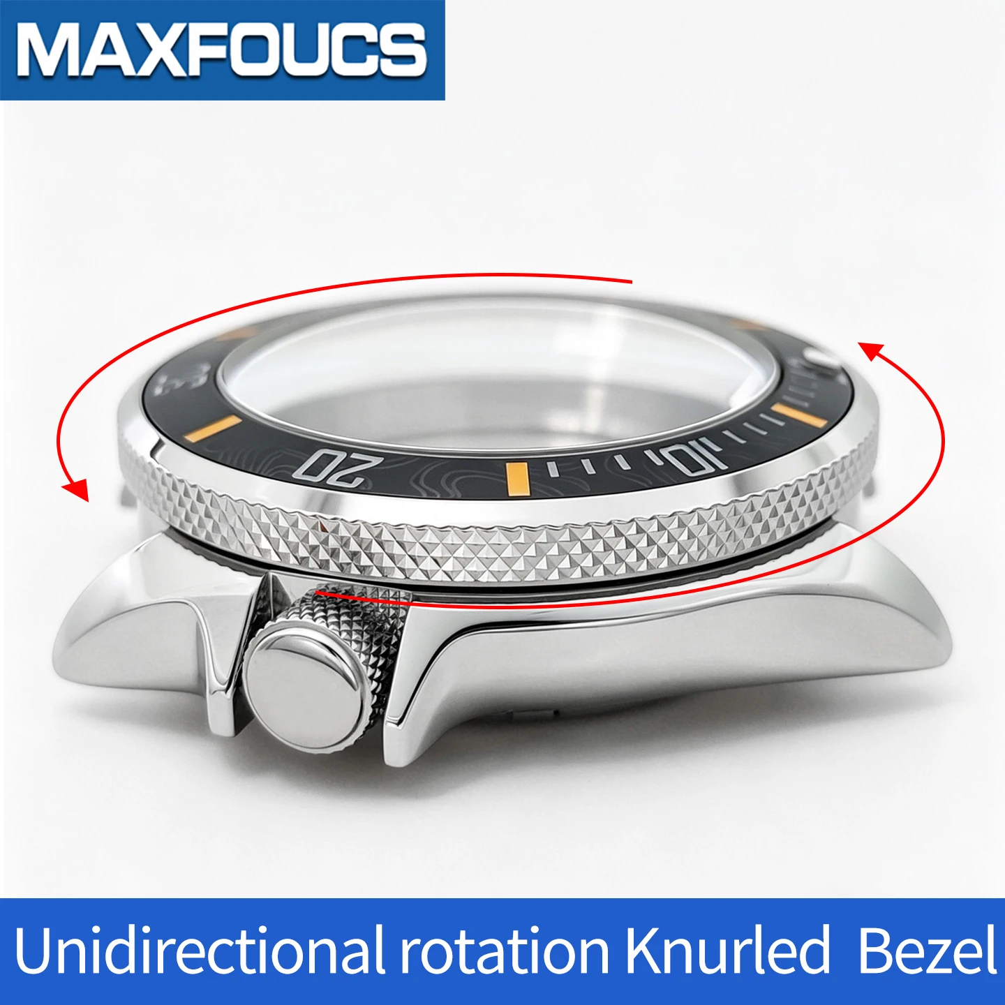 Prospex Geränderte Lünette SKX 3.8 Uhrengehäuse-Set Silber Poliert Passend für NH35/NH36/NH34 MOD Uhrengehäuse-Teile Saphir-Einsatz Maßanfertigung – Detail 5