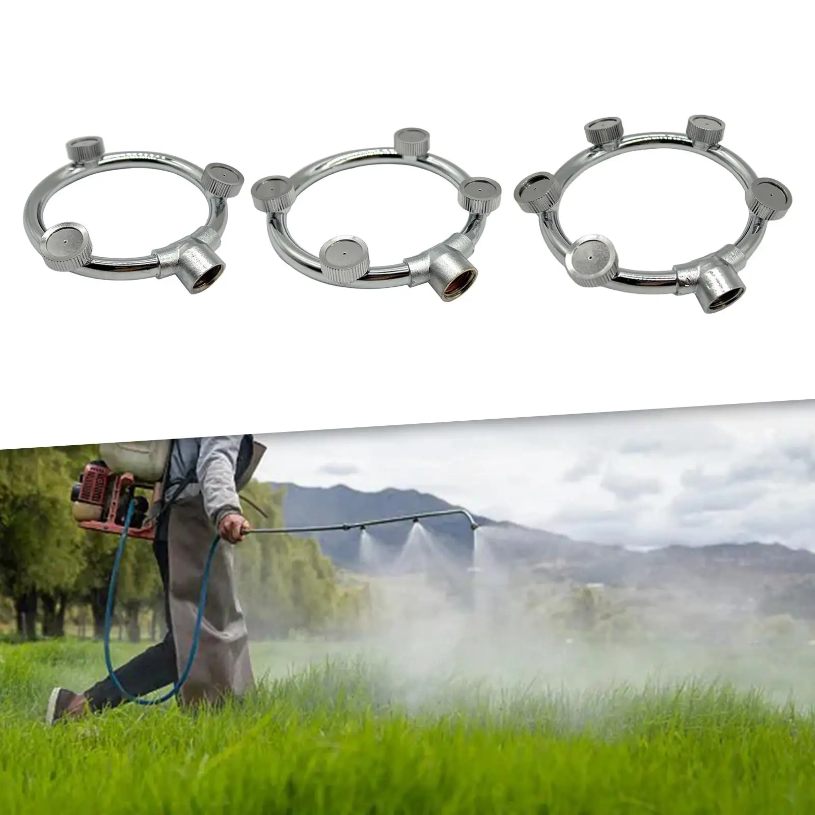 Stainless Steel Sprayer Nozzle, Water Misting System, M14 Multipurpose for Outdoor Garden Lawn Agriculture