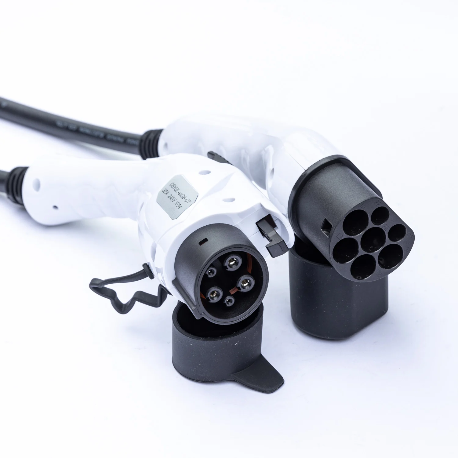 وضع جديد 3 16A 32A الأمريكية القياسية مزدوجة رئيس بندقية نوع 1 إلى نوع 2 مستوى 3 SAE j1772 تحكم ev شحن كومة