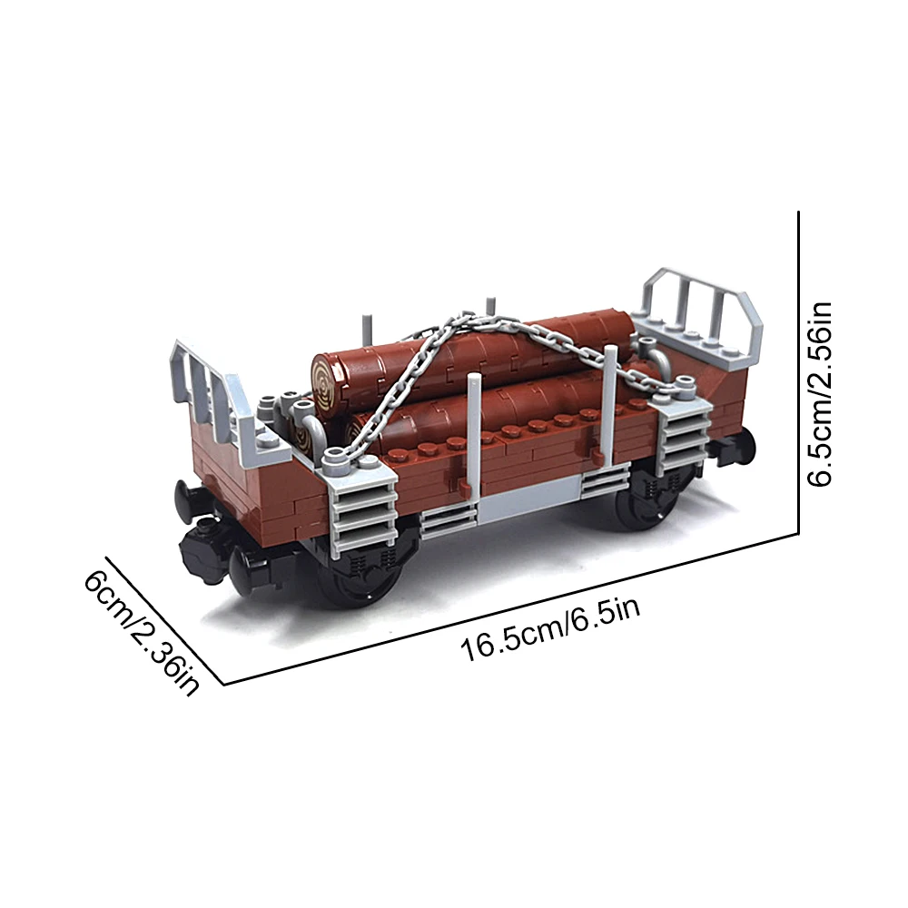 MOC City Train Track Freight fai da te carrozza Building Block Assembly Model Expansion compatibile con marchi classici universali