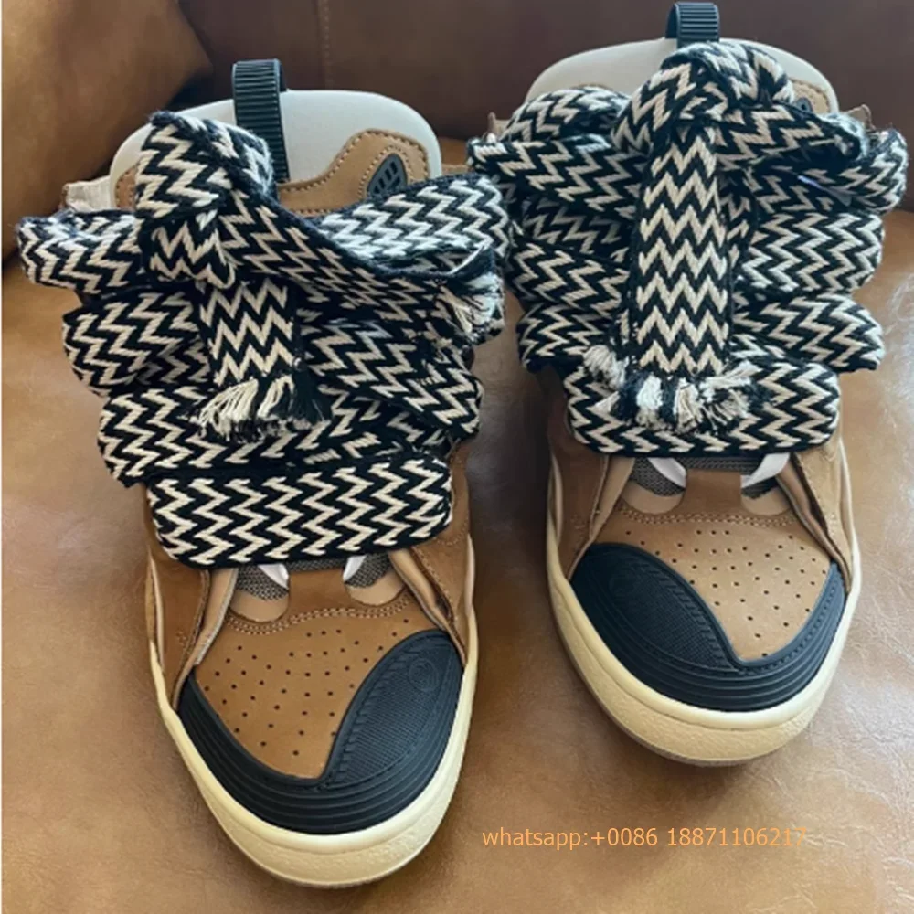 Mixed Color Thick Sole Sports Casual Shoes 2024 Summer New Round Toe Lace Up Street Fashion Sneakers Ladies Running Short Boots
