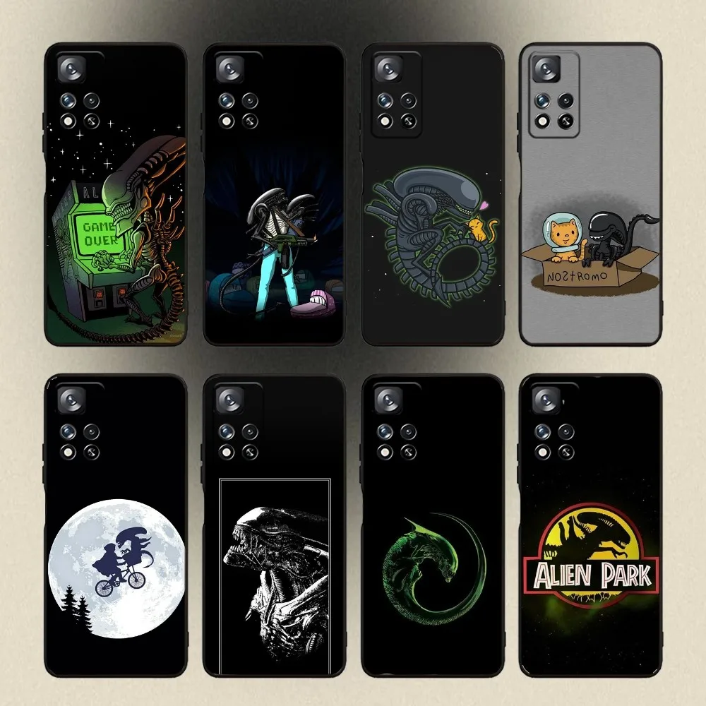 Movie A-Alien X-Xenomorph Phone Case For Samsung Galaxy A20,A21s,A22,A31,A32,A52,A53,A72,73,A80,A91 Soft Black Cover