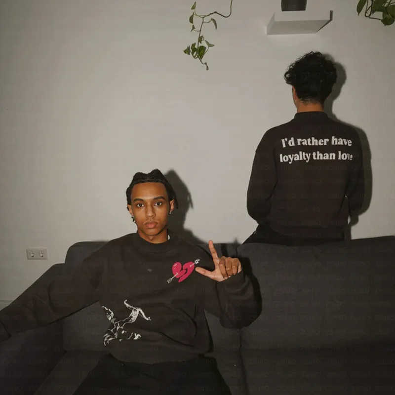 

Y2K American High Street Повседневный мужской и женский модный свитер Жаккардовый вязаный свитер