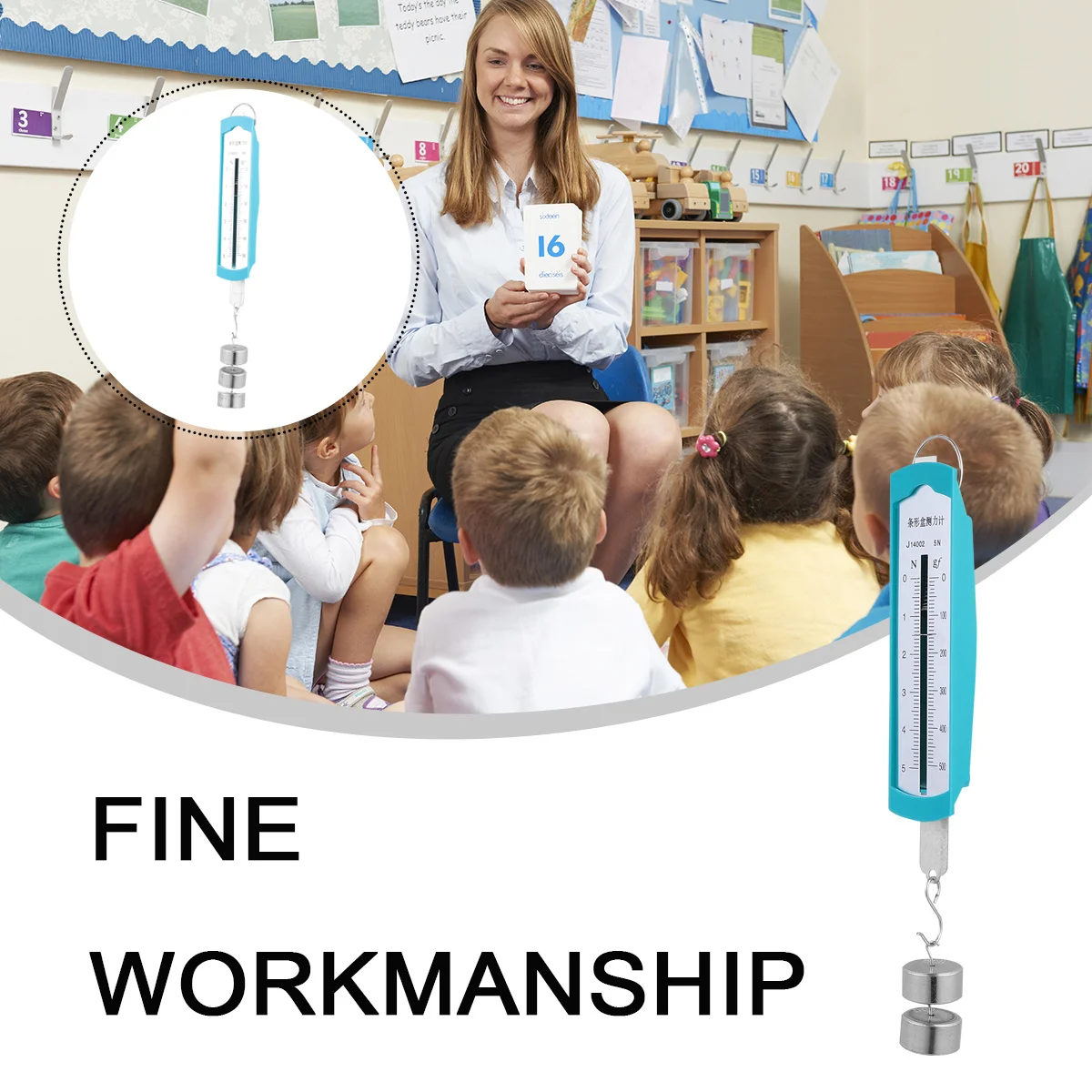 1 Set Bar Lente Rollenbank Voor Mechanica Experiment Onderwijsinstrument 10 Haak Codes Hoge Precisie Krachtmeter Laboratorium