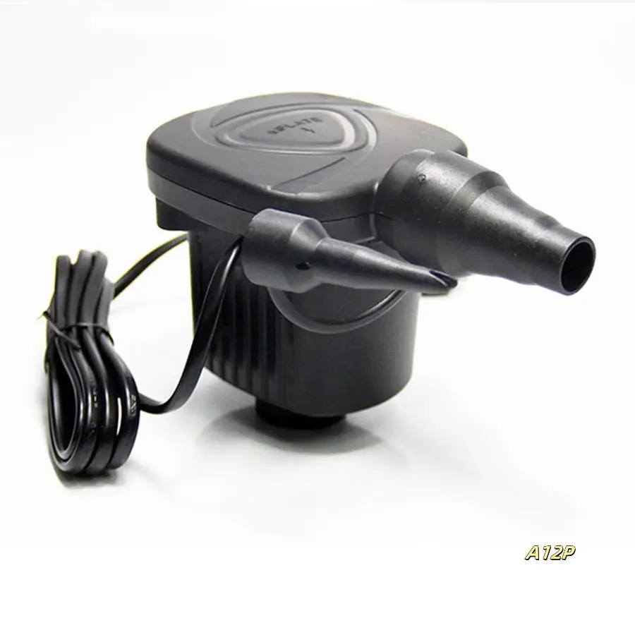 

12V DC Electric Air Pump Inflator With 2 Nozzles For Inflatables Mattress Raft Bed Boat Portable Car Air Pump Compressor