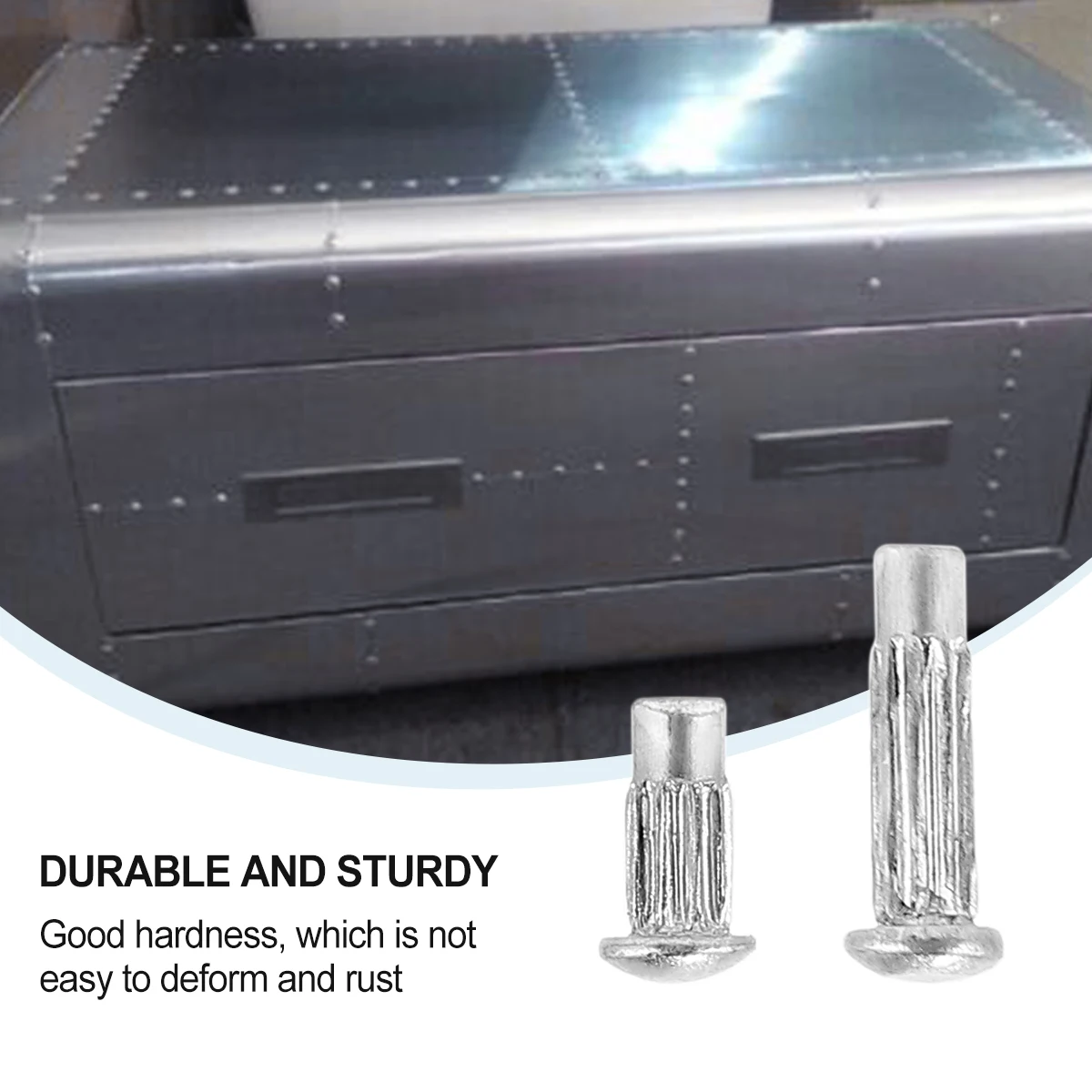 

1500pcs Solid Rivets Aluminum Alloy Rust Resistant Round Knurled Fixed Rivets For Signage Heavy Duty Fasteners