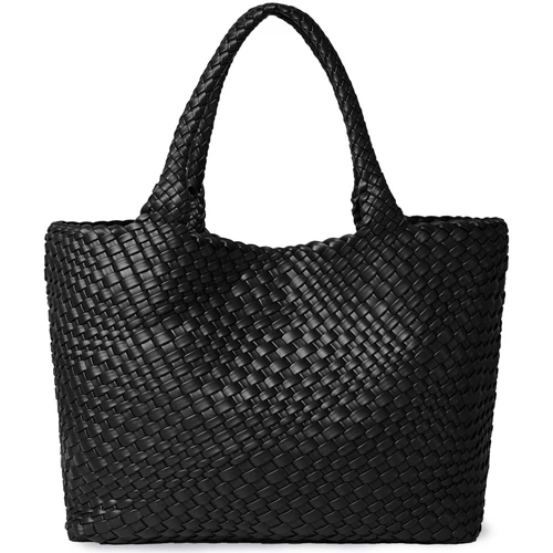 Bolso de mano tejido Bolso para mujer Bolsos de hombro de cuero vegano - Bolsos de mano de playa de verano de moda - Bolsos de viaje grandes