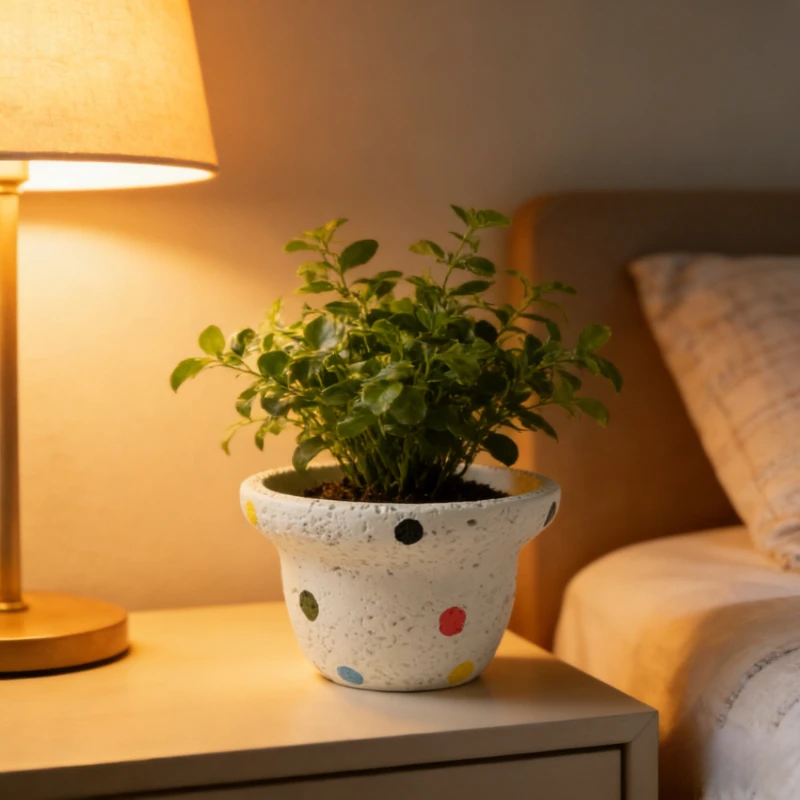 

New Nordic Black Cute Colorful Polka Dot Geometric Flower Pot Cactus Potted Plant Indoor Breathable Flower Pot Desktop Daily Use