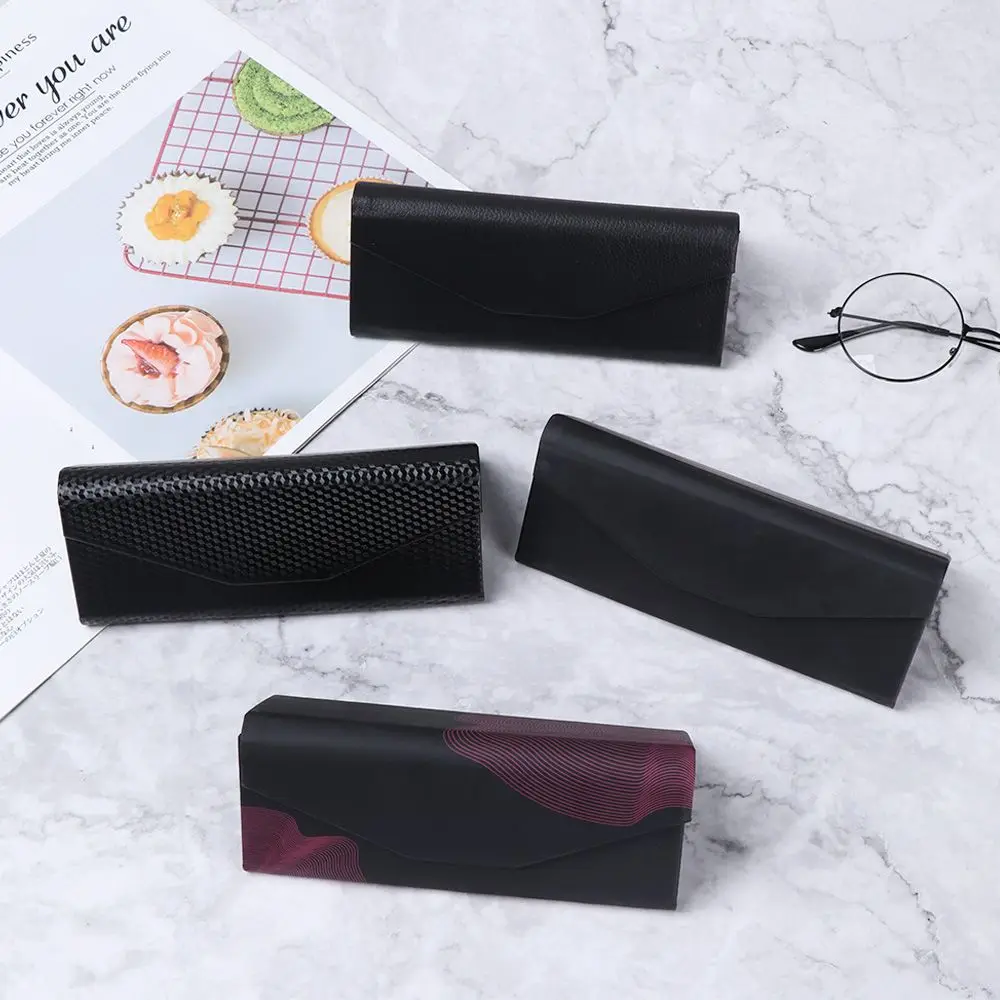 

New Fashion Folding Business Portable Eyeglasses Accessories Eyeglasses Case Sun Glasses Box Triangle Glasses Box