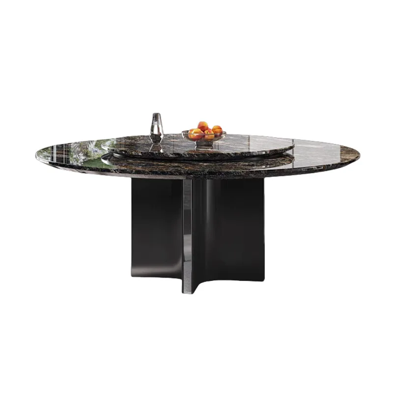 Natural luxury stone round table dining table light luxury minimalist series marble round dining table countertop