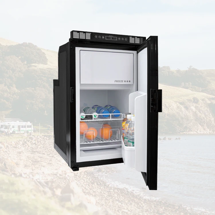 Heavy-Duty RV Refrigerator 58L Durable And Large Capacity With Digital Temperature Display Panel