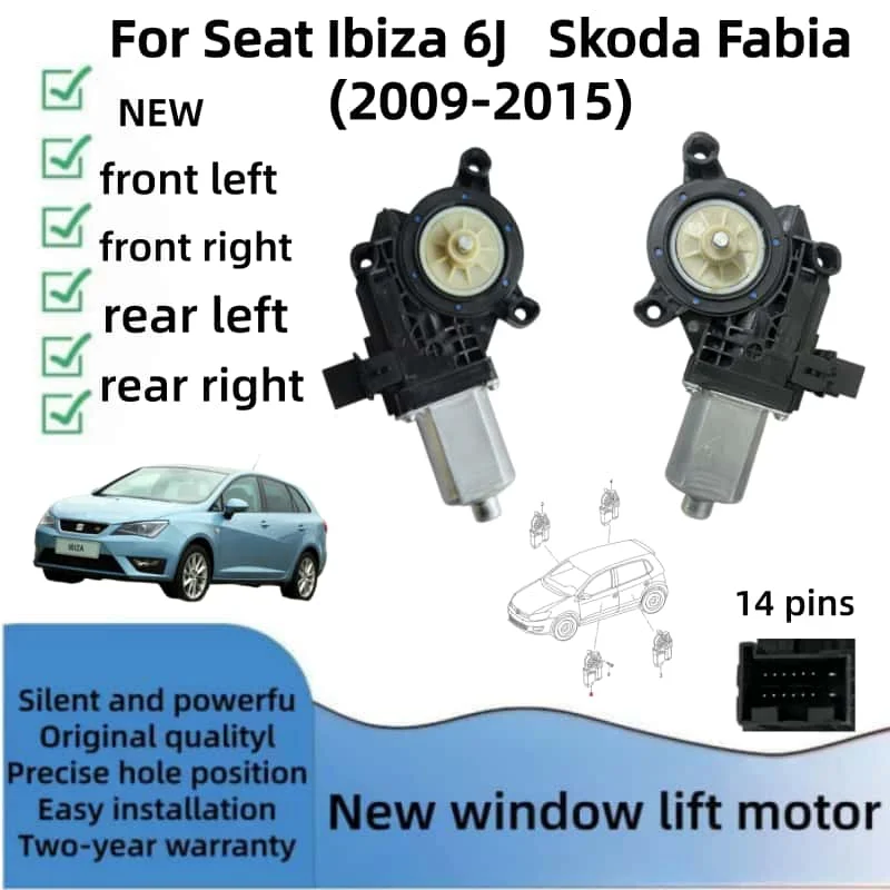 

2009-2015 Seat Ibiza 6j Skoda Fabia window motor new 6R0959801 6R0959802 6R0959801M 6R0959812 6R0959811 6R0959802C 6r0959802q