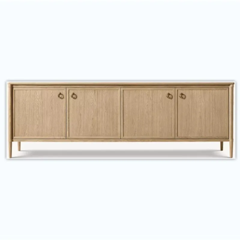 

American solid wood storage TV cabinet villa club bed and breakfast living room furniture