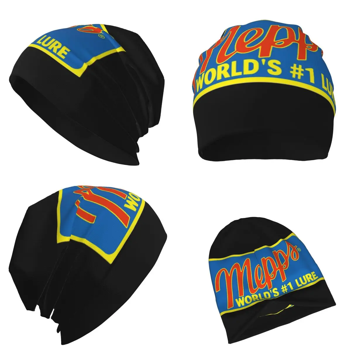 Mepps World's #1 Lure Pocket Warm Knitted Cap Hip Hop Bonnet Hat Autumn Winter Outdoor Beanies Hats for Men Women Adult