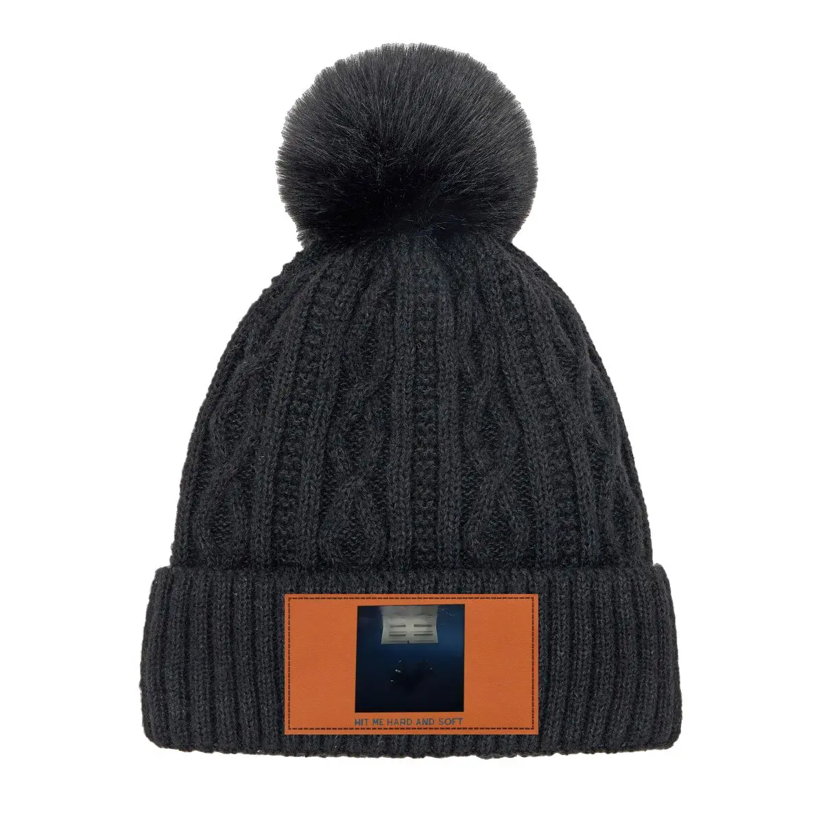 

Hit Me Жесткая и мягкая теплая шапка с помпоном для повседневного ношения дома и улицы