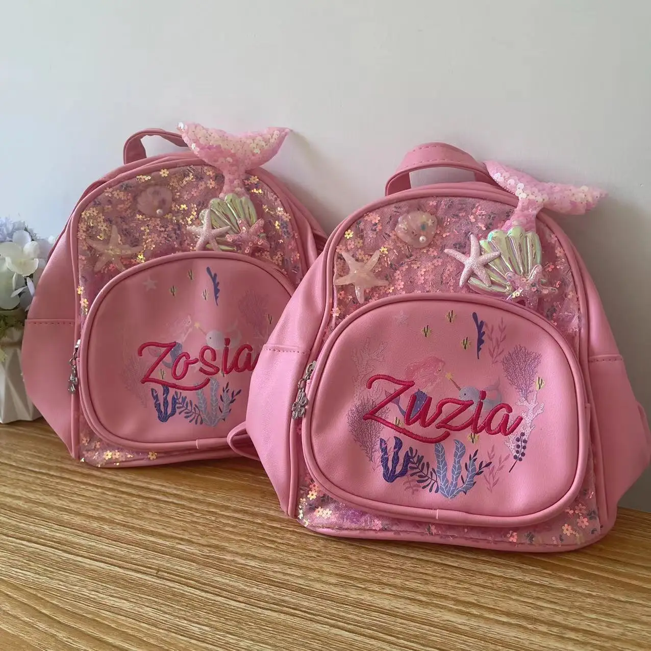 

Custom Kindergarten Backpack Children's Cartoon PU Bag Cute Girl's Love Wing Backpack Personalized Lightweight Baby Backpack