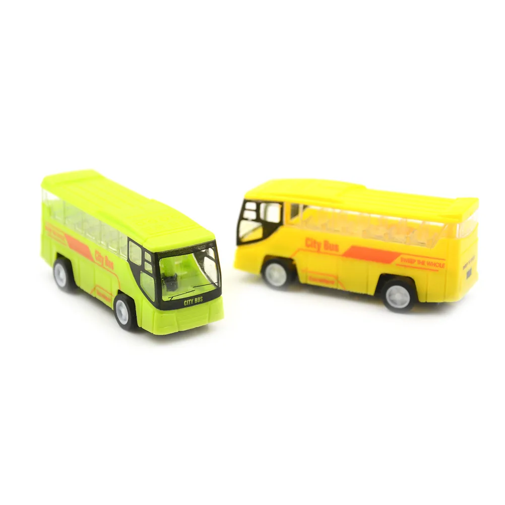 New Scale School Bus Miniature Car Model Educational Toys for Children Plastic Toy Vehicles Model For Kids Gifts