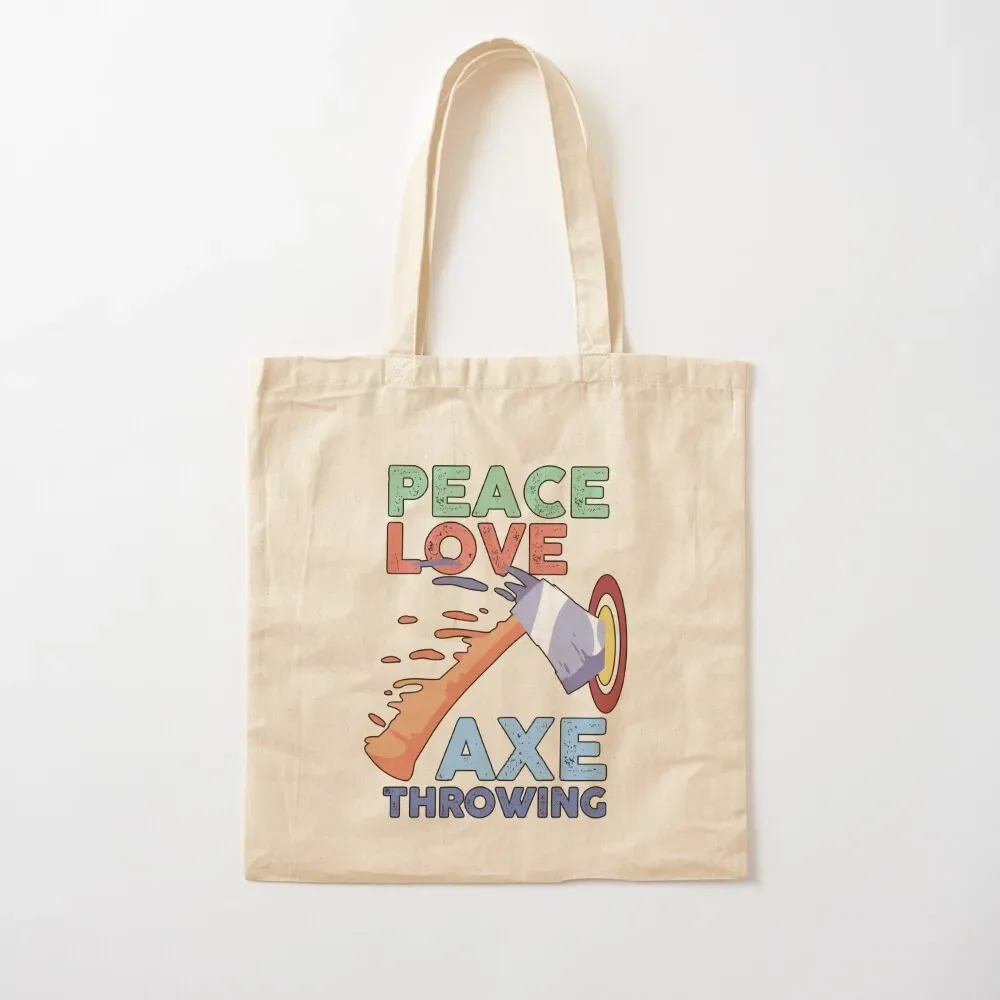 

Peace Love Axe Throwing Tote Bag women bag hand bags Bag