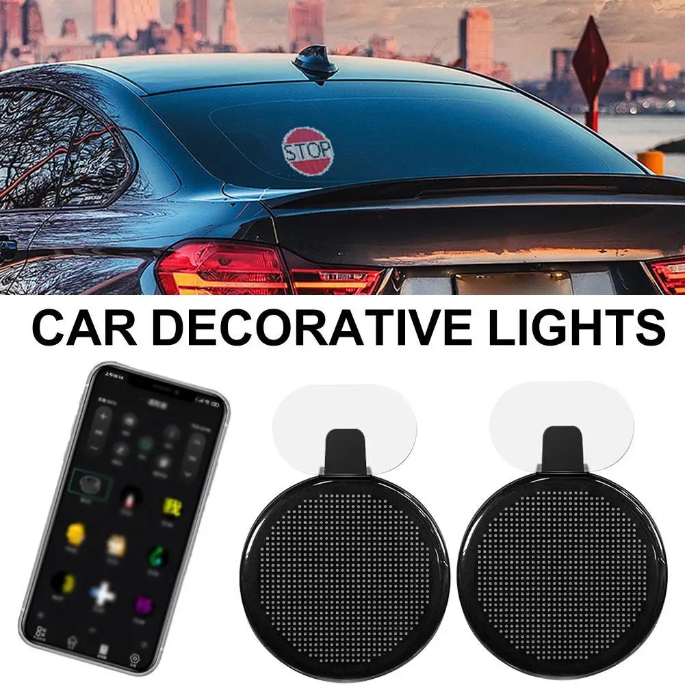 

Car LED Display Pixel Art Display Advertise Moving Scrolling Full Color LED Car Sign Expression Screen Panel APP Control