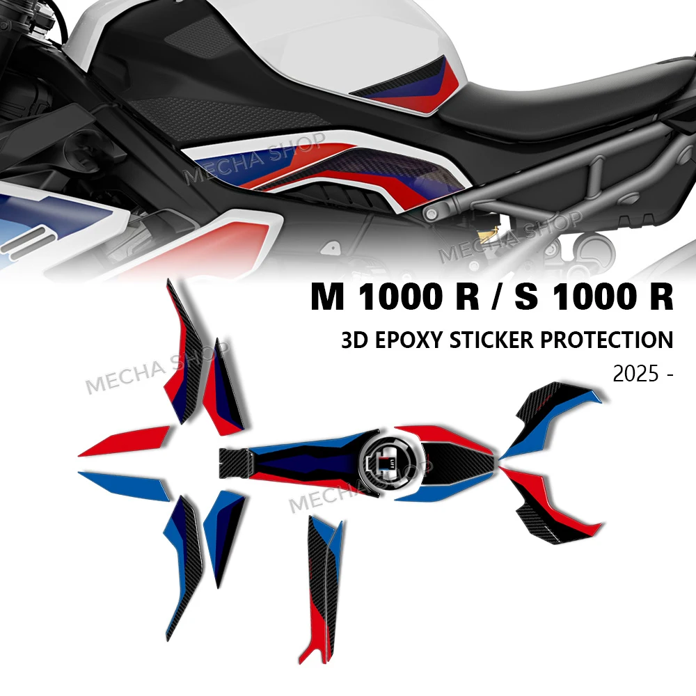 For S1000R M 1000 R Accessories Resin Decal Tank Mat Protection 3D Gel Decal 2025-2026