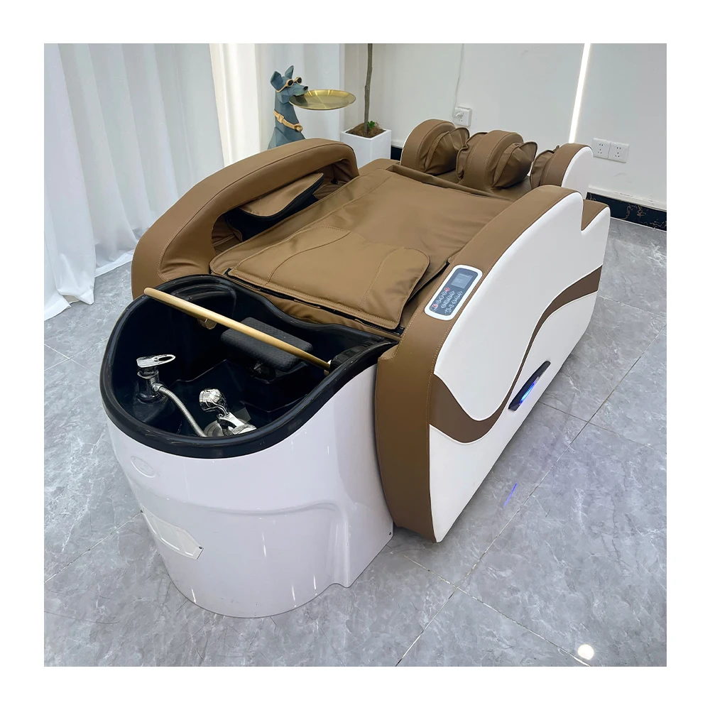 Luxurious Modern Leather Electric Massage Table Beauty Salon Shampoo Chair Electric Massage Table