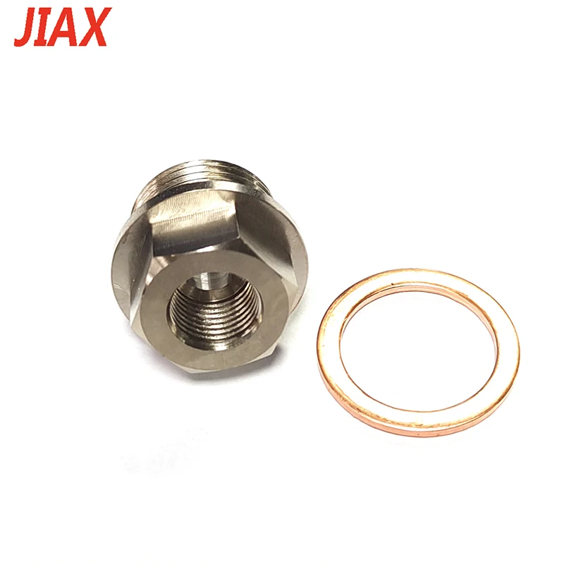 Nickel Plated Steel Exhaust Temp Sensor Adapter M18x1 5 To 1 8NPT 6 47mm Hole High Quality