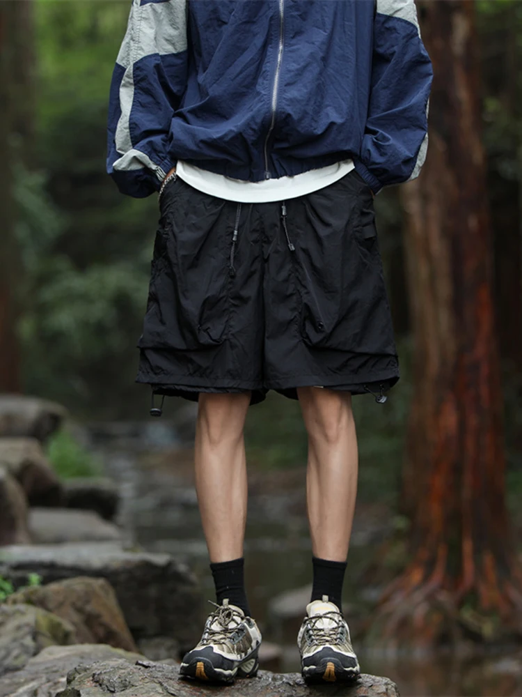 

Bla Nylon Qui Dry Men's orts Summer Large ket American Workwear Outdoor Mountain Five-Point Pants Straight Leg Casua...