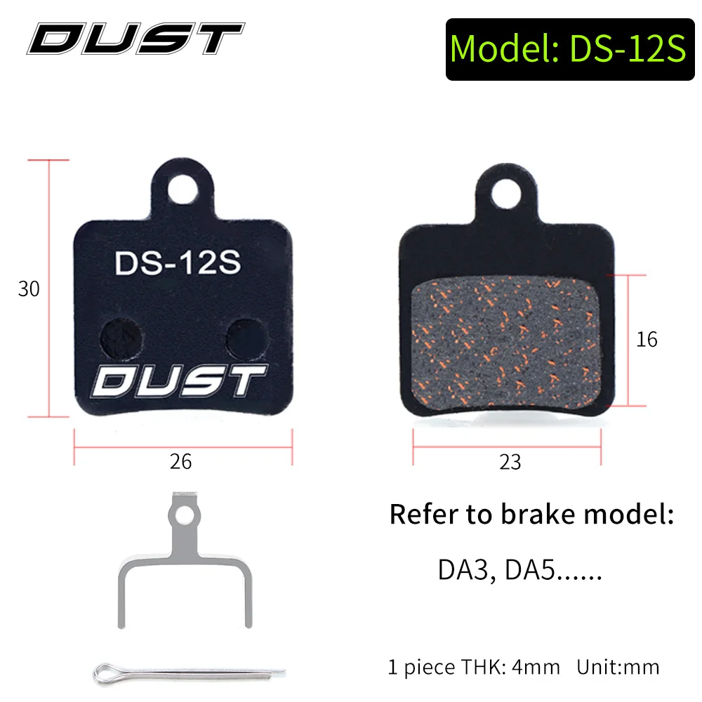 DUST 1 Paar Halbmetall-Fahrrad-hydraulische Scheibenbremsbelag MTB Mountainbike-Teile für SHIMANO XT XTR M315 SRAM Avid BB5 BB7 E1 E3