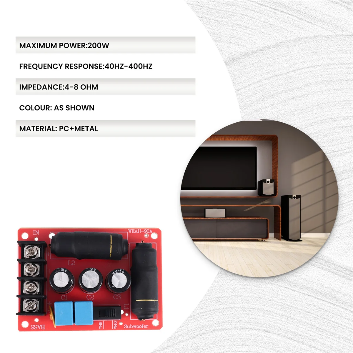 B49CPure Bass Subwoofer Tweede orde Crossover-luidspreker Frequentieverdeler DIY Home Theater