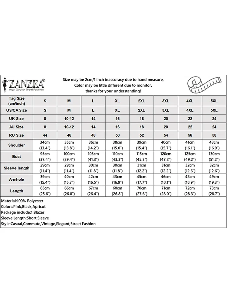 OL Work Blazer Women Spring Thin Outwears 2025 ZANZEA Fashion Lady Suits Short Sleeve Overcoats Casual Lace-Up Cardigans