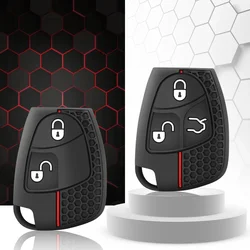 For Mercedes-Benz CL55 CL600 CL65 C230 C240 C280 C320 3 Button Silicone Remote Key Cover Protector Shell Case Fob