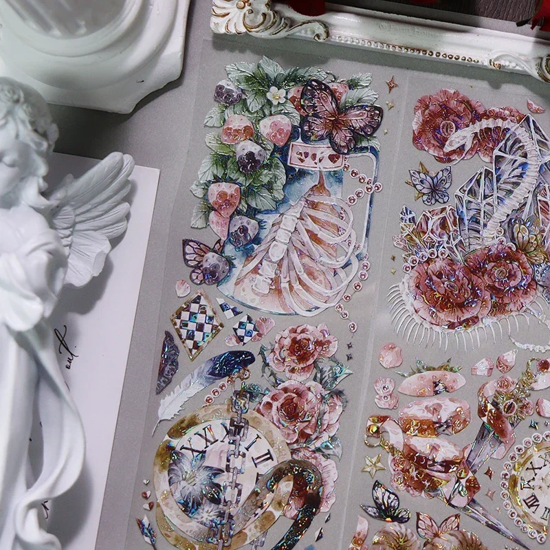 Gothic Dark Style Skeleton/butterfly/mushroom/witch Shiny Washi PET Tape